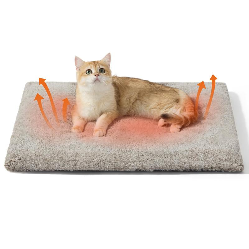 Bedsure Self Warming Pet Bed, Small Self Heating Pet Crate Pad, Thermal Extra Warm Mat Indoor & Outdoor, Non-Slip & Washable