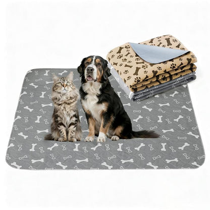 XAKING Washable Pets Pee Pads 2-Pack & Multiple Sizes - Stylish, Non-Slip, Leak-Proof & Ultra-Absorbent Reusable Mats for Crate, Floor & Dog Training