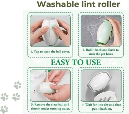 2PCS Washable Reusable Gel Lint Roller for Pet Hair，Portable Mini Dog Cat Pet Hair Remover for Clothes，Laundries ，Dust Fuzz Fur -Sticky Cleaner- Small Travel Animal Fur Removal Tool