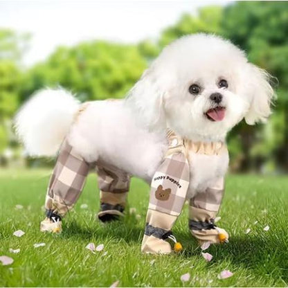 Pet Strolling Going Out Dust-Proof Four-Legged Pants Dog Boot Leggings Dog Jumpsuit Shoes Paw/Leg Protection Pants Pet Clothes Dogaccessories Dog Suspender Boots Poodle Costume Outfits