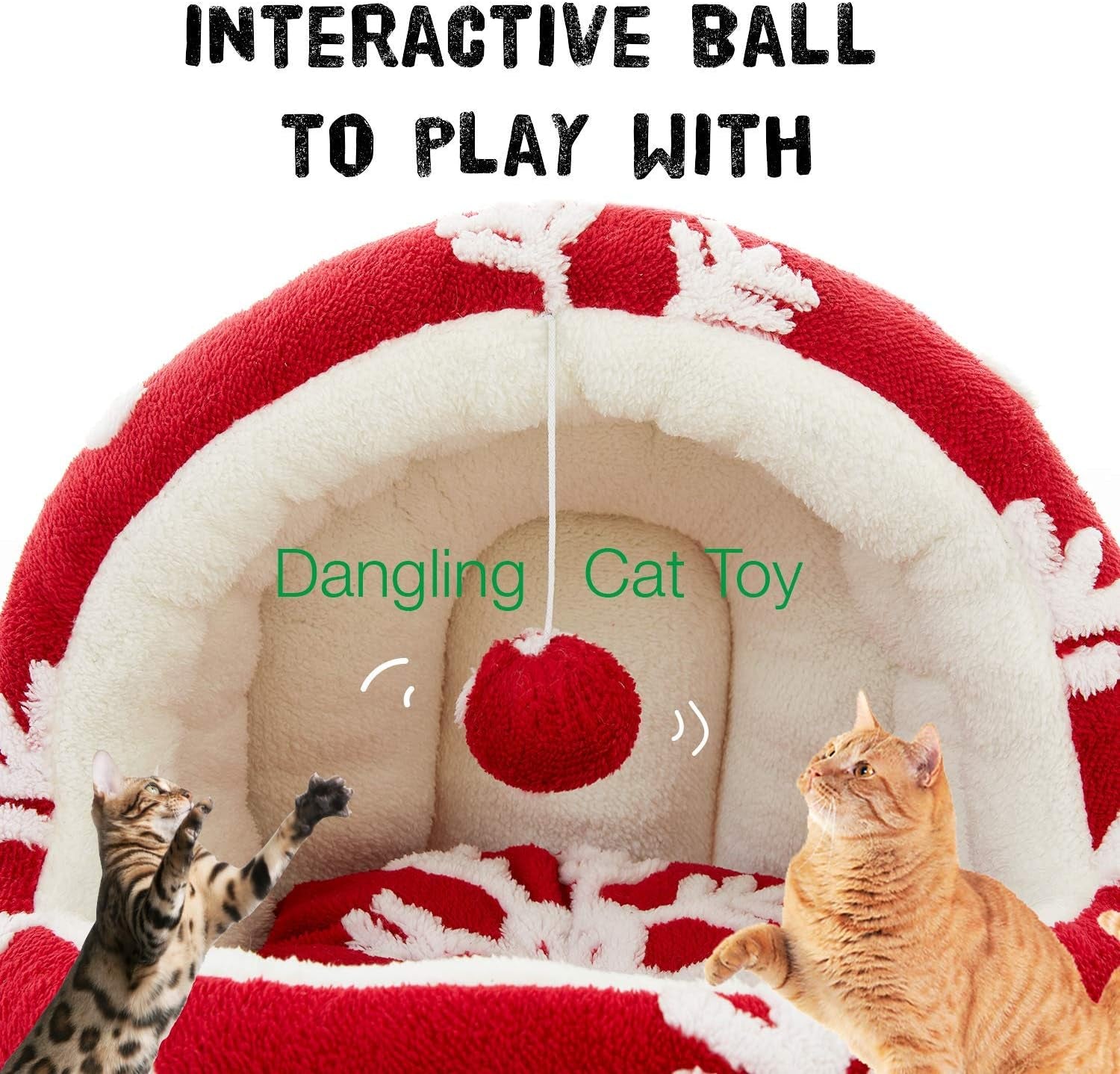 Christmas Red Cat Bed S