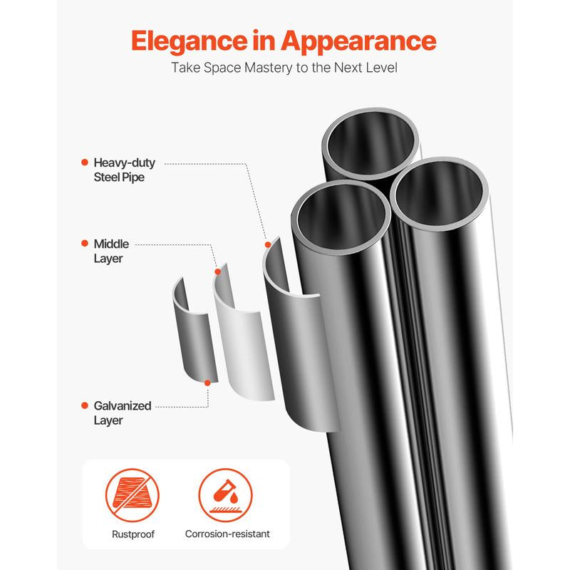 VEVOR Metal Chicken Coop, 9.8X6.5X6.5Ft Large Walk-In Chicken Runs with Cover, Spire Roof Hen House Enclosure with Security Lock, Outdoor Duck Rabbit Cage Poultry Pen for Backyard, Farm, Yard