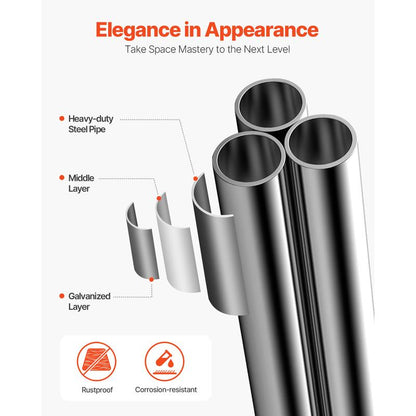 VEVOR Metal Chicken Coop, 9.8X6.5X6.5Ft Large Walk-In Chicken Runs with Cover, Spire Roof Hen House Enclosure with Security Lock, Outdoor Duck Rabbit Cage Poultry Pen for Backyard, Farm, Yard