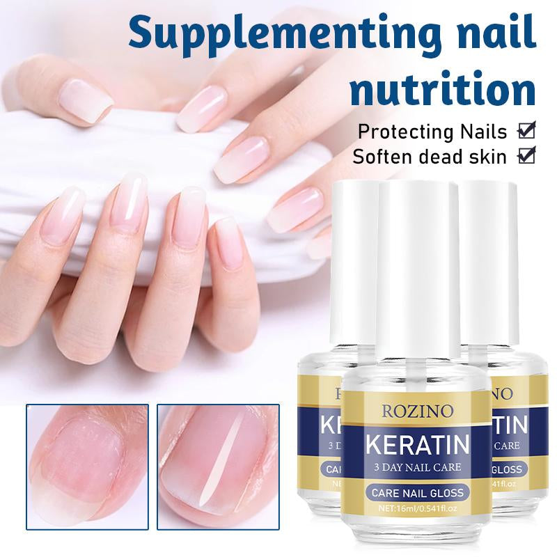 ROZINO 3 Days Nail Care Keratin Amino Acid Formula for Superior Nail Nourishment Lightweight Moisture Boosting Daily Manicure 16Ml