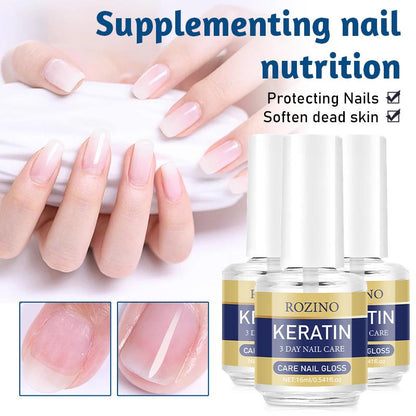 ROZINO 3 Days Nail Care Keratin Amino Acid Formula for Superior Nail Nourishment Lightweight Moisture Boosting Daily Manicure 16Ml