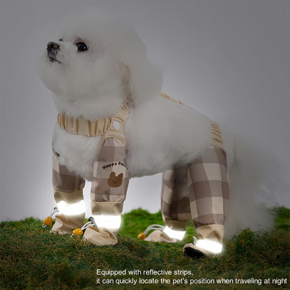 Pet Strolling Going Out Dust-Proof Four-Legged Pants Dog Boot Leggings Dog Jumpsuit Shoes Paw/Leg Protection Pants Pet Clothes Dogaccessories Dog Suspender Boots Poodle Costume Outfits