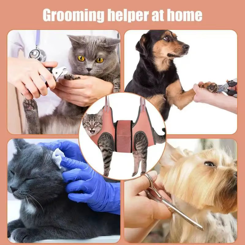 TONG New Pet Cat Grooming Hammock Helper Cat Dog Hammock Dogs Repairing Nails in Beauty Hammock Restraint Bag Pet Accessories