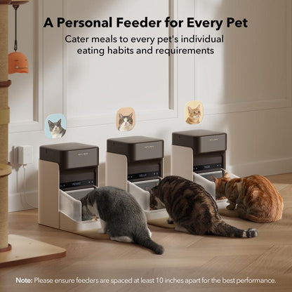 PETLIBRO Upgraded RFID Automatic Cat Feeder, 5G Wi-Fi Automatic Pet Feeder, 3L Auto Cat Feeder App Control with Light Collar Tag, Tag Activated One Automatic Cat Food Dispenser 1-10 Meals Control