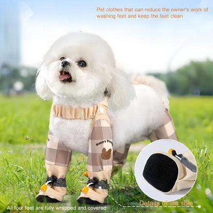 Pet Strolling Going Out Dust-Proof Four-Legged Pants Dog Boot Leggings Dog Jumpsuit Shoes Paw/Leg Protection Pants Pet Clothes Dogaccessories Dog Suspender Boots Poodle Costume Outfits