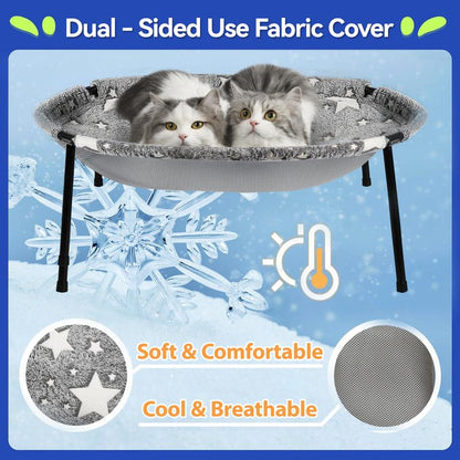 【Desk Pet Hammock】Pomesea Large Cat Bed for Cats,Calming Cat & Dog Bed for Small Dogs, Anti-Anxiety, Glow in the Dark,Soft Elevated Cat Bed for Indoor Pets
