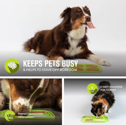 IQ Treat Lick Mat for Dogs, Dog Slow Feeder & Cat Lick Mats | Great Alternative to Slow Feeder Bowls & Cat Feeders | Perfect Dog Licking Mat, Cats Puzzle & Enrichment Toys