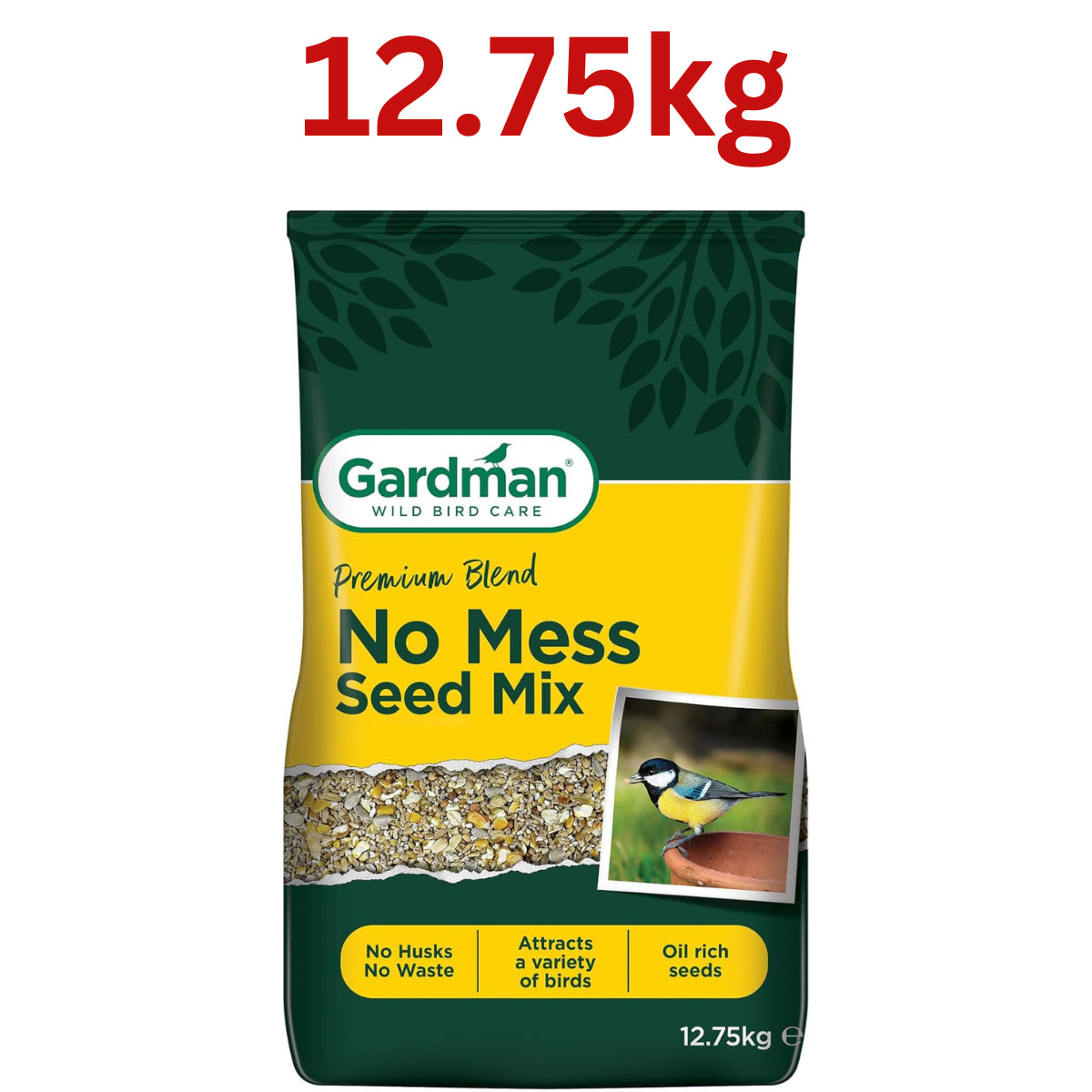 Gardman No Mess Seed Mix High Quality Wild Bird Food Feeding No Waste Garden