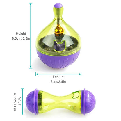Pet Cat Fun Bowl Feeding Toys Dog Tumbler Feeder Puppy Kitten Shaking Leakage Food Ball Container Exercise Training Leakage Toys