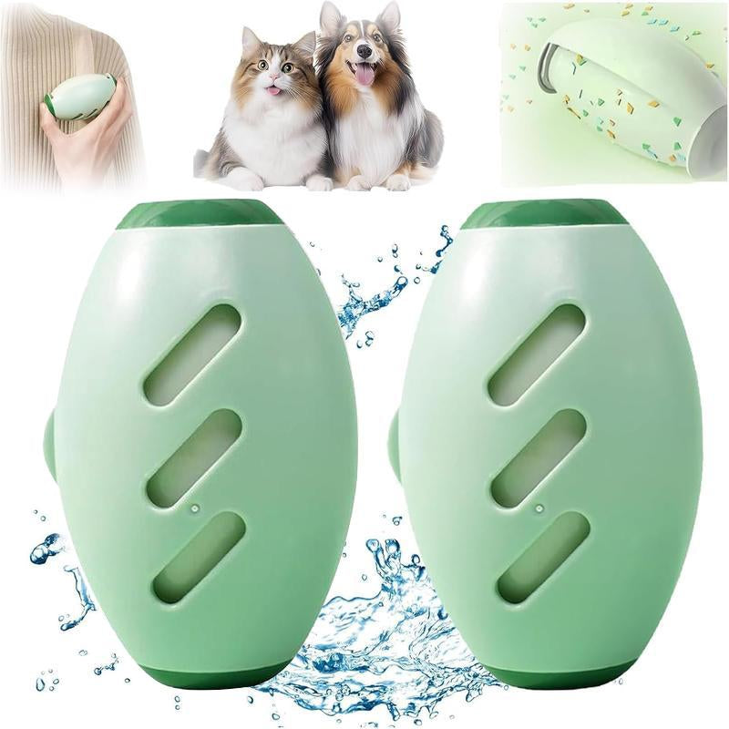 2PCS Washable Reusable Gel Lint Roller for Pet Hair，Portable Mini Dog Cat Pet Hair Remover for Clothes，Laundries ，Dust Fuzz Fur -Sticky Cleaner- Small Travel Animal Fur Removal Tool