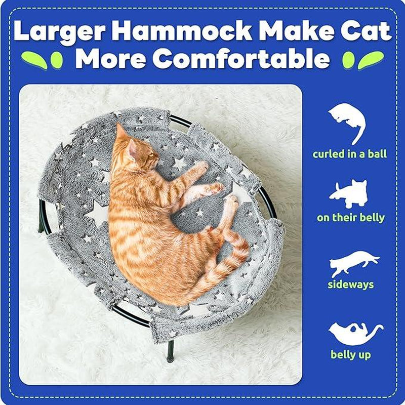 【Desk Pet Hammock】Pomesea Large Cat Bed for Cats,Calming Cat & Dog Bed for Small Dogs, Anti-Anxiety, Glow in the Dark,Soft Elevated Cat Bed for Indoor Pets